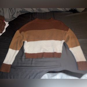 Multi-color cropped sweater from Shein! Super soft and comfy! Size small!
